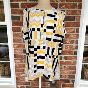 Jade Geometric Sleeveless Tunic